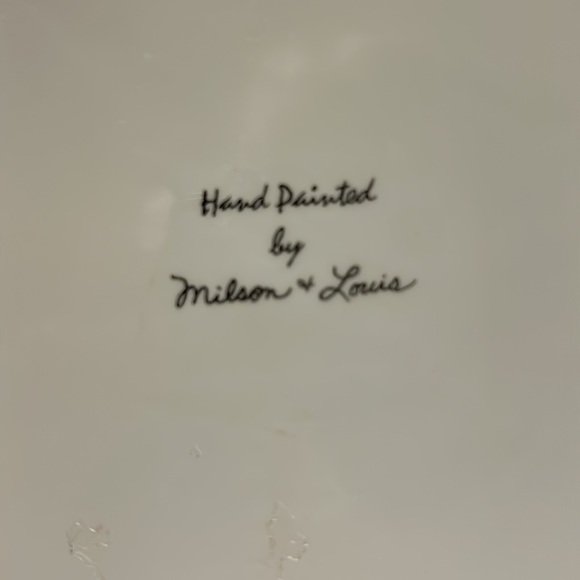 Milson & Louis ~ Two Hand Painted Dinner Size Plates - Picture 3 of 3